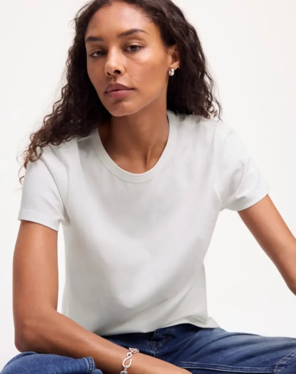 Madewell The Perfect Crewneck Tee WMNS XS White Cotton Short Sleeve Lightweight